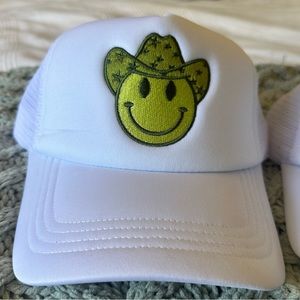 Disco cowgirl white trucker hat | bachelorette